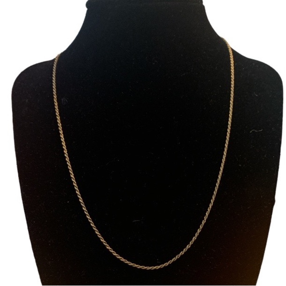 Danecraft Italy 925 SS Sterling Silver 20” Gold Ovr SS Rope Kylie Chain Necklace